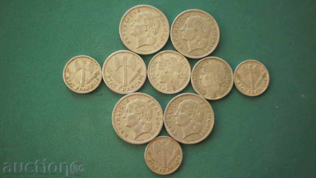 LOT-FRANȚA XX CENTURY 10 ISSUE - 1942-1950 cu preț € 5.11 | 9.99 BGN