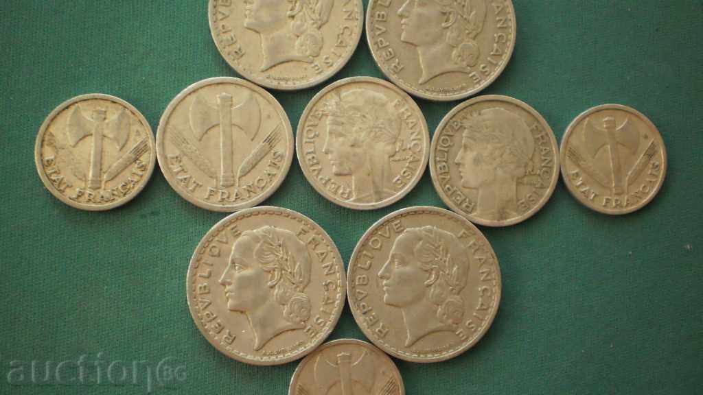 Licitație LOT-FRANȚA XX CENTURY 10 ISSUE - 1942-1950