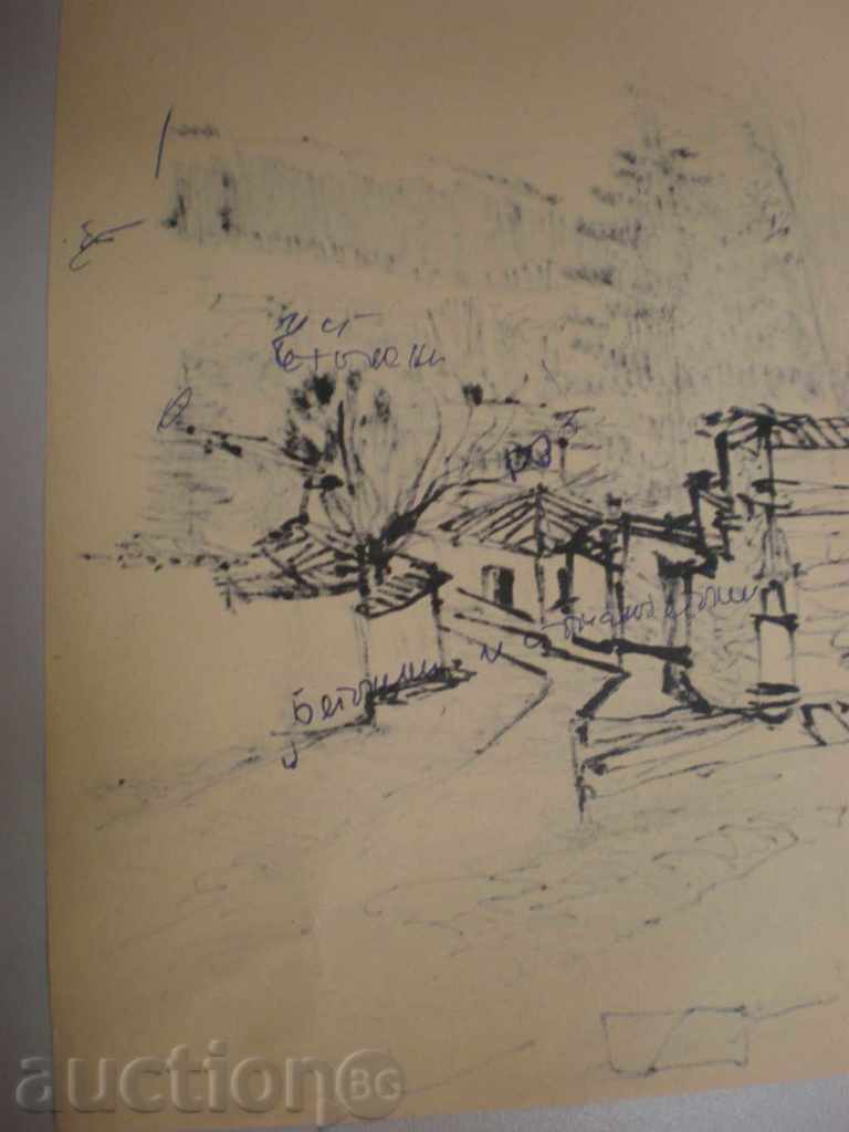 Auction felt-tip pen picture. Auction felt-tip pen picture.