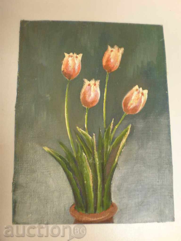 ελαιογραφία, καμβάς σε χαρτόνι,