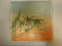 oil painting, canvas.