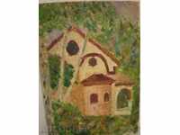 pictură, ulei pe carton - B. Krastev - 79 de ani.