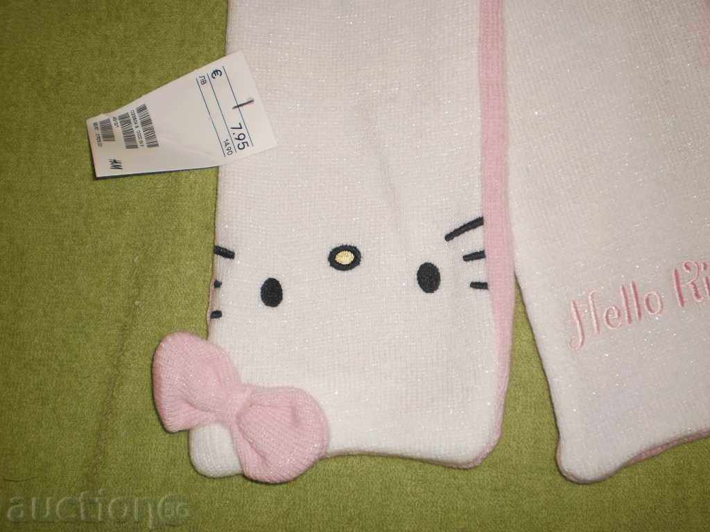 Доставка на Детско шалче Hello Kitty в розово и бяло Доставка на Детско шалче Hello Kitty в розово и бяло