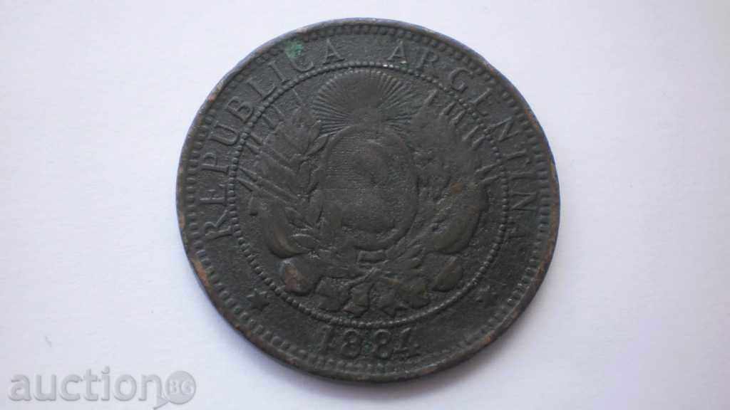 Аржентина 2 Центаво 1884 Рядка Монета