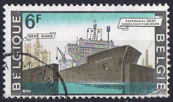 1968. Белгия. Морският канал на Ганд.