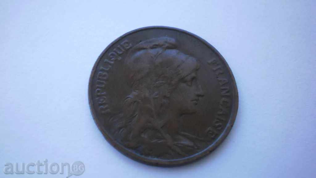 France 5 Цментимe 1916 Rare Coin