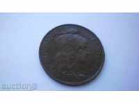 Франция 5 Центимe 1916 Рядка Монета