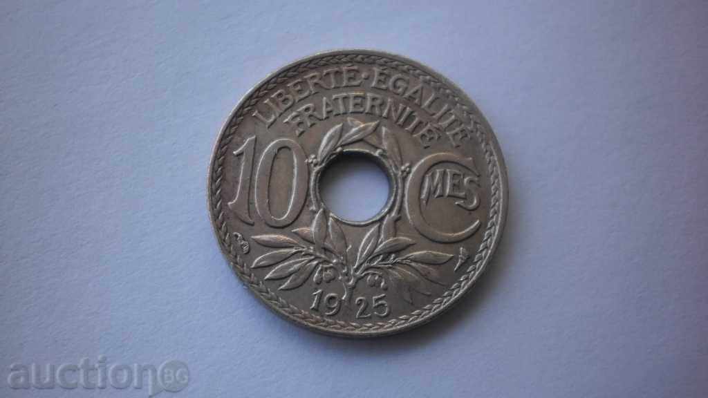 Franța 10 Tsentime 1925 Rare monede