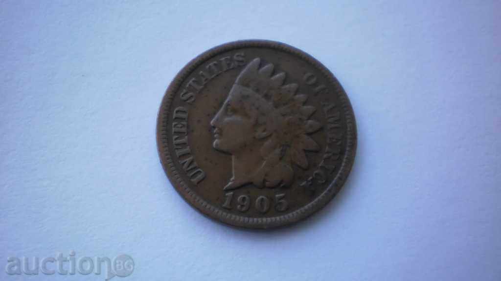 United States 1 Cent 1905 Rare Coin