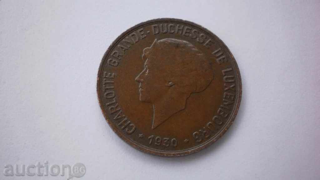 Люксембург 10 Центиме 1930 Рядка Монета