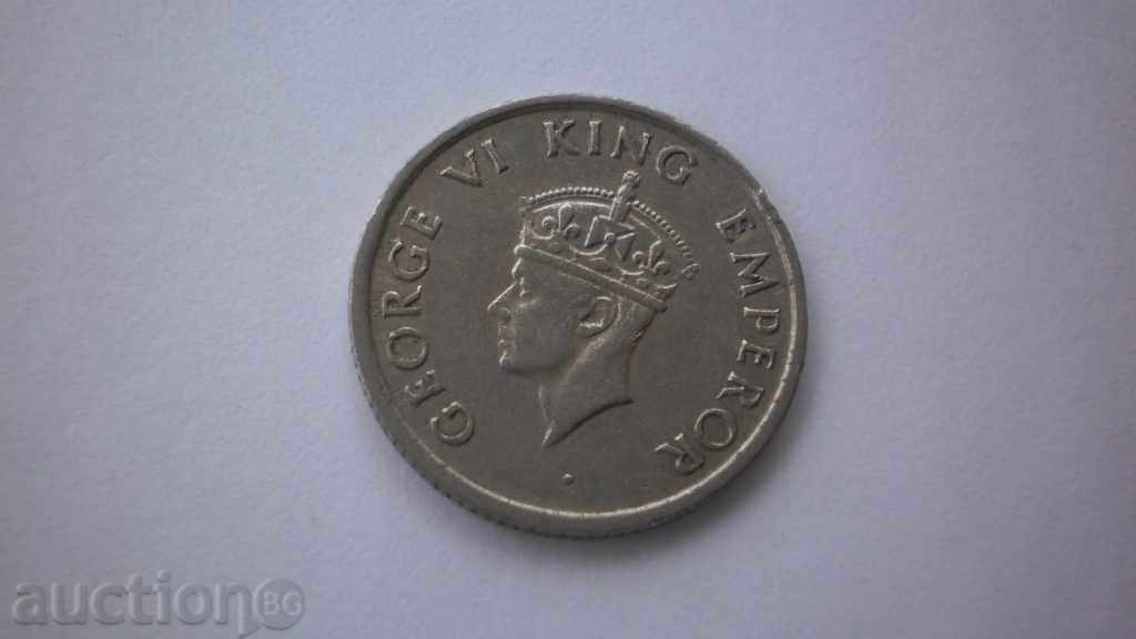 British India ¼ rupie 1947 de monede rare cu preț € 5.11 | 9.99 BGN