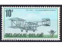 1973. Belgia. Pionierii de Aviație - biplan din 1908