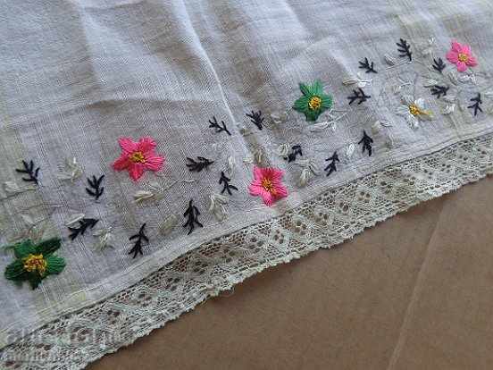 An embroidered canary cloth with lace, chees, canvas, pine - 5 An embroidered canary cloth with lace, chees, canvas, pine - 5