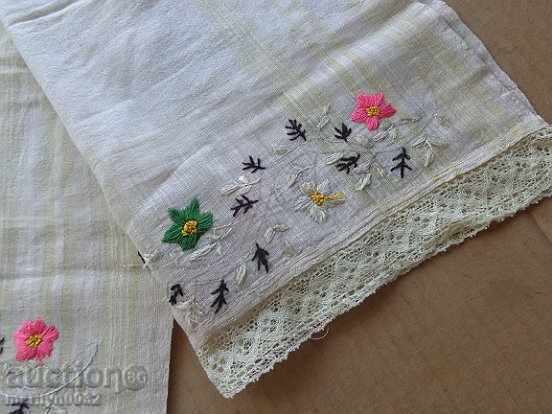 An embroidered canary cloth with lace, chees, canvas, pine - 7 An embroidered canary cloth with lace, chees, canvas, pine - 7