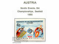 1985. Austria. Campionatul Mondial de schi nordic combinate.