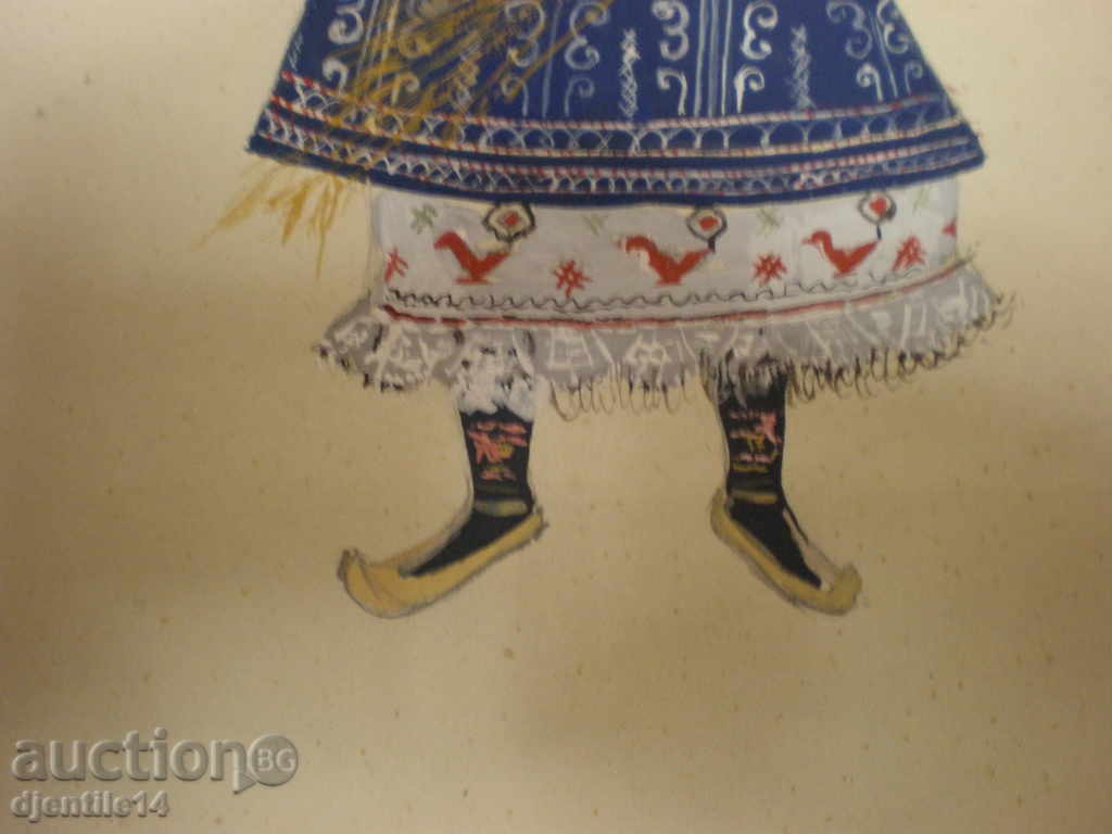 Auction  Watercolor - Tamara Paspaleeva - city of Kyustendil.