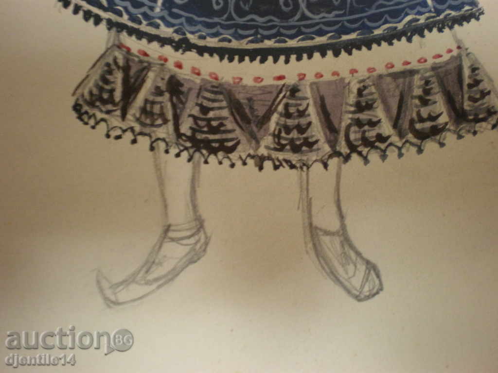 Auction Watercolor - Tamara Paspaleeva - city of Kyustendil. Auction Watercolor - Tamara Paspaleeva - city of Kyustendil.