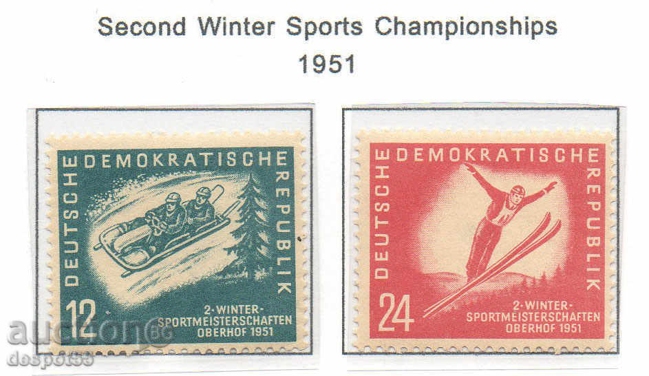 1951 ГДР. 2-ри национален шампионат по зимни спортове.