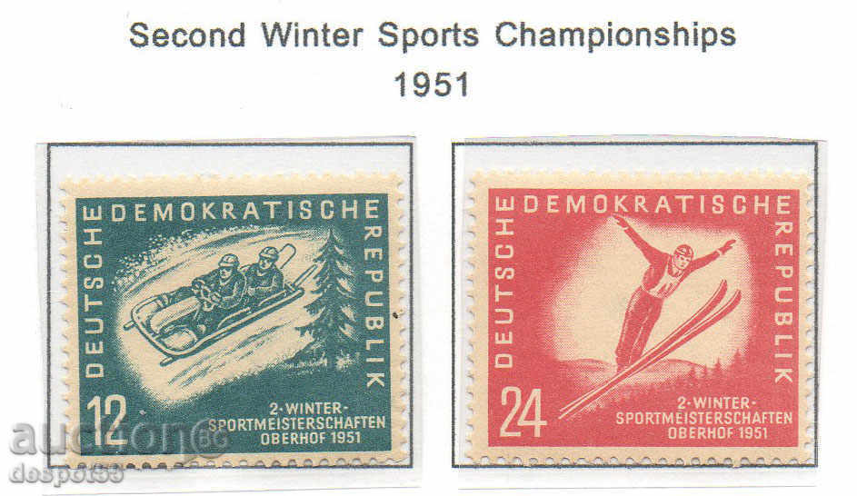 1951 GDR. 2nd National Winter Sports Championship. 1951 GDR. 2nd National Winter Sports Championship.