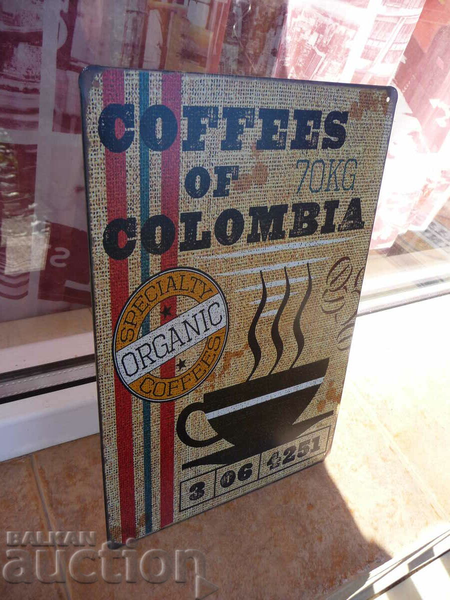 Auction Metal plate coffee beans from Colombia special burlap cups Auction Metal plate coffee beans from Colombia special burlap cups