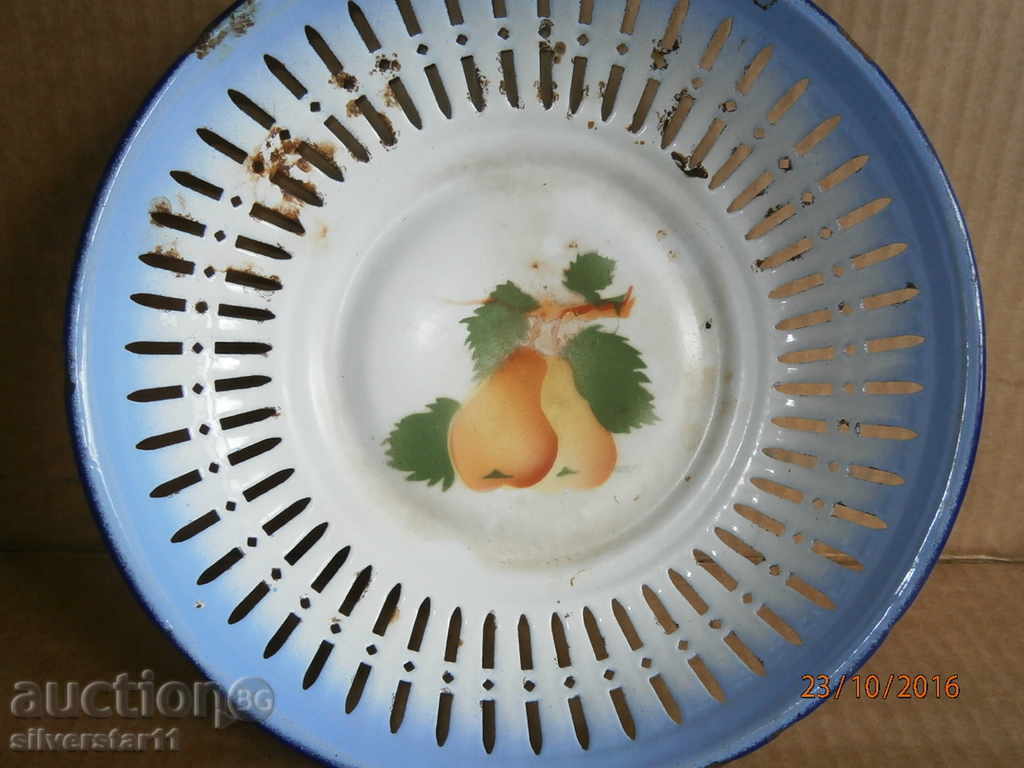 Auction old enamelled plate OBORISHTE 1964 Auction old enamelled plate OBORISHTE 1964