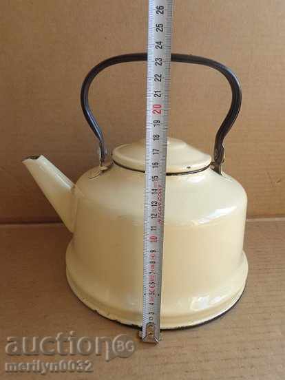 Auction Enamelled teapot kettle, enamel container, USSR Auction Enamelled teapot kettle, enamel container, USSR