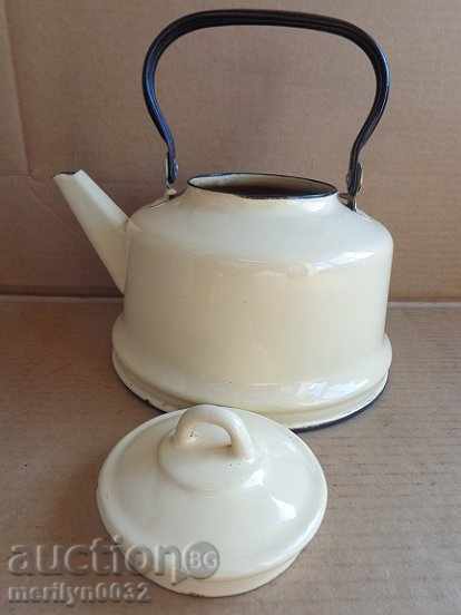 Enamelled teapot kettle, enamel container, USSR - 6 Enamelled teapot kettle, enamel container, USSR - 6