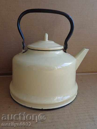 Enamelled teapot kettle, enamel container, USSR Enamelled teapot kettle, enamel container, USSR