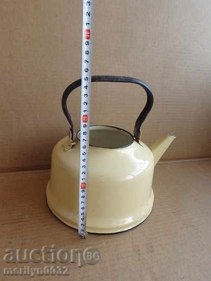 Enamelled teapot kettle, enamel container, USSR - 7 Enamelled teapot kettle, enamel container, USSR - 7