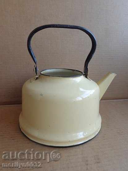 Enamelled teapot kettle, enamel container, USSR Enamelled teapot kettle, enamel container, USSR