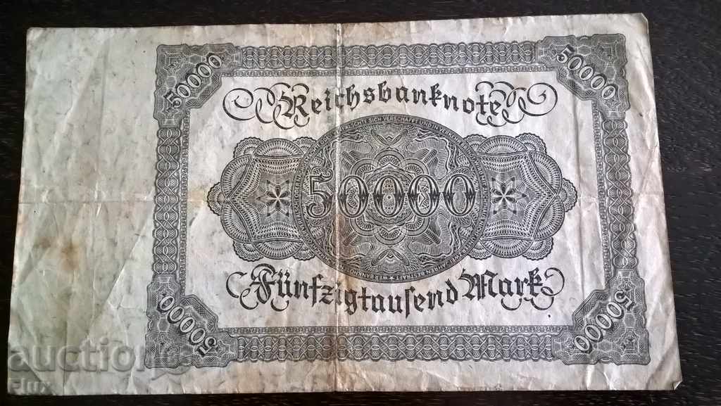 Banknote - Germany - 50,000 marks 1922 with price 8.00 BGN | € 4.09 Banknote - Germany - 50,000 marks 1922 with price 8.00 BGN | € 4.09