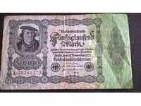 Bancnotă - Germania - 50.000 de mărci 1922