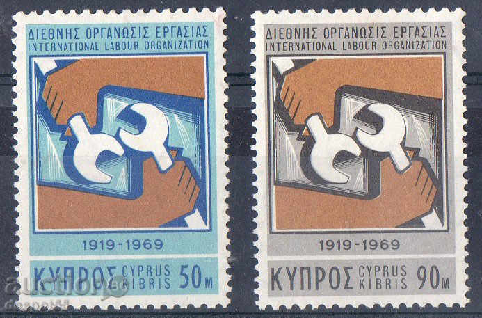 1969. Кипър. 50 г. Международна организация на труда.
