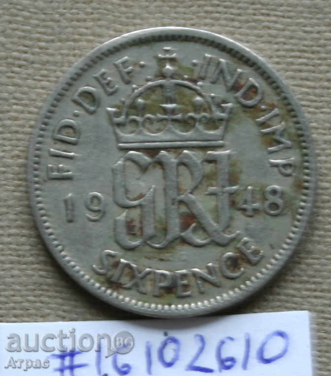 6 πένες 1948 Ηνωμένο Βασίλειο