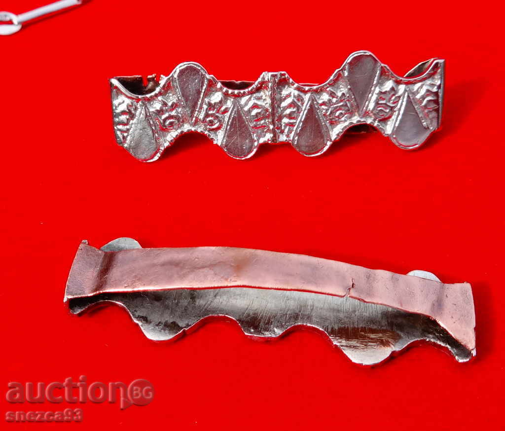 Silver buckles for ethnographic belt, pafte with price 38.00 BGN | € 19.43 Silver buckles for ethnographic belt, pafte with price 38.00 BGN | € 19.43