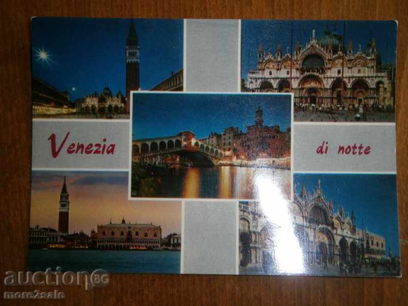 Card de VENEZIA - VENETIA - NOAPTE - ITALIA - 70-80-TE