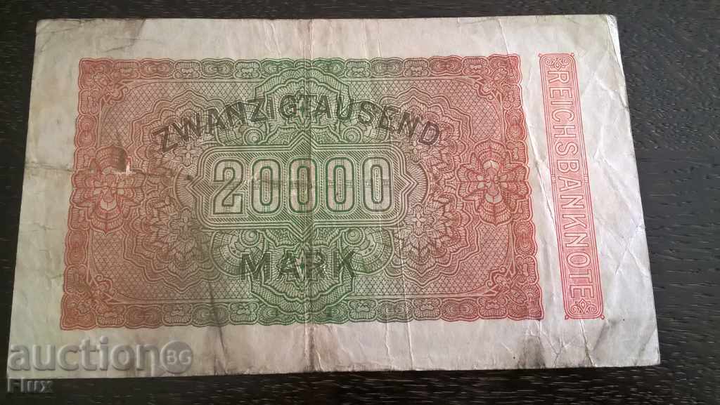 Auction Reich banknote - Germany - 20 000 marks | 1923 Auction Reich banknote - Germany - 20 000 marks | 1923