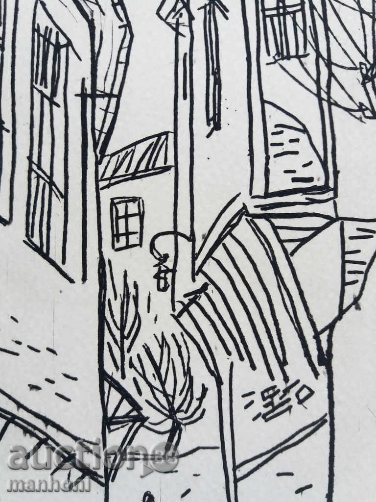 1252 Unrecognizable author Tarnovska street etching 1/8 signed with price 20.00 BGN | € 10.23 1252 Unrecognizable author Tarnovska street etching 1/8 signed with price 20.00 BGN | € 10.23