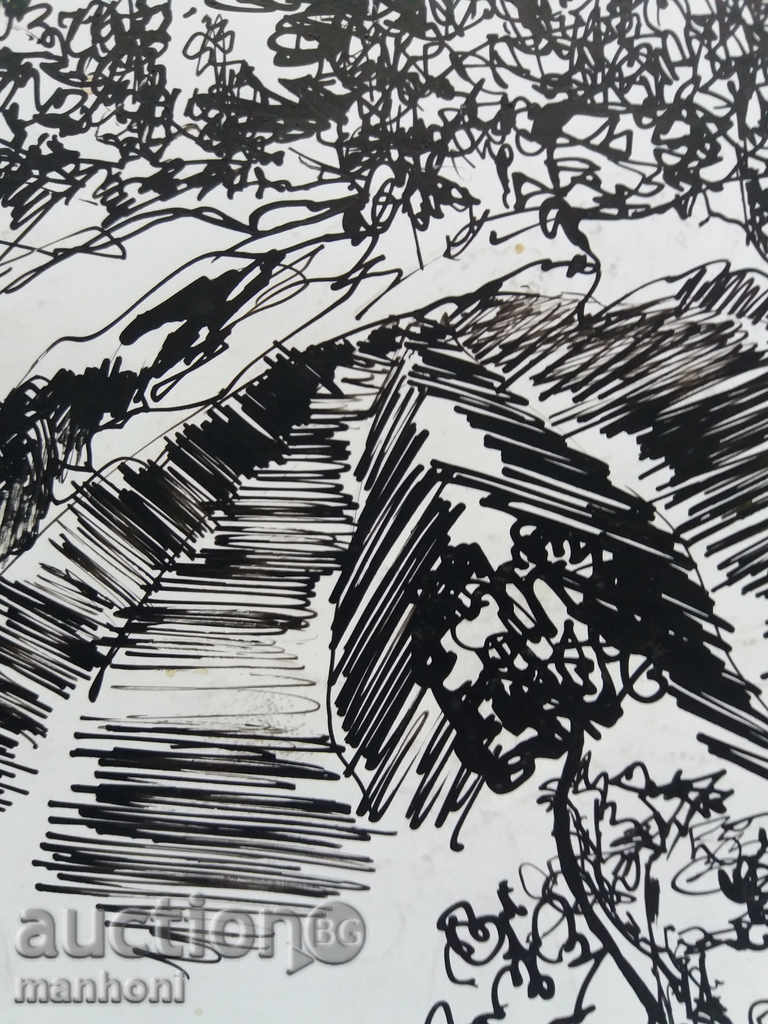 1258 Unknown landscape artist туш Р.13 / 15см with price 20.00 BGN | € 10.23 1258 Unknown landscape artist туш Р.13 / 15см with price 20.00 BGN | € 10.23