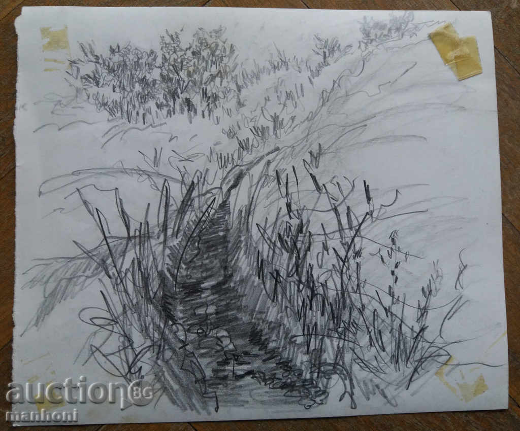 Auction 1258 Unknown landscape artist туш Р.13 / 15см Auction 1258 Unknown landscape artist туш Р.13 / 15см