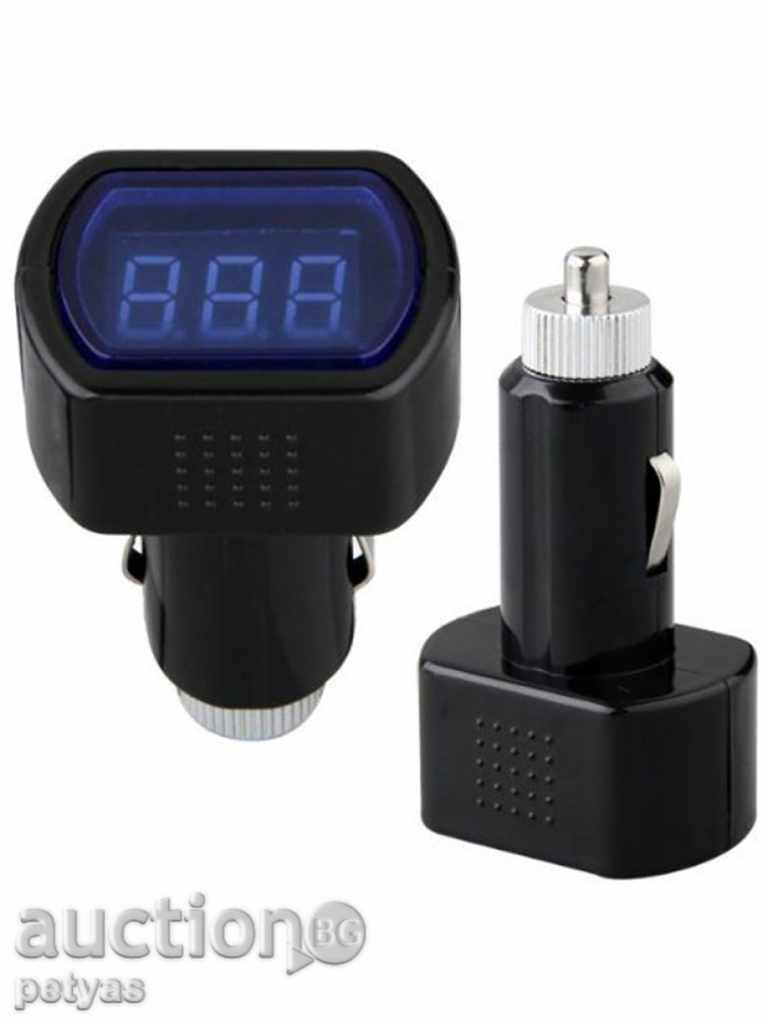 Automotive voltmeter - for lighter - from 8V to 30V with price 10.50 BGN | € 5.37