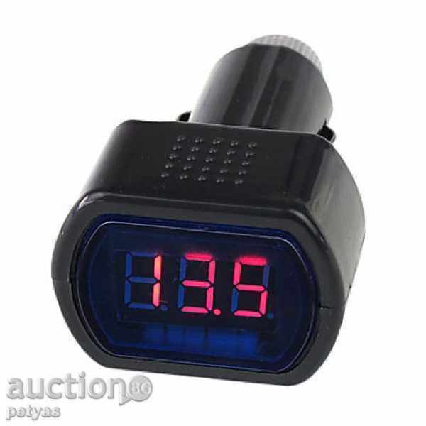Automotive voltmeter - for lighter - from 8V to 30V - 5