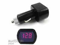 Automotive voltmeter - for lighter - from 8V to 30V