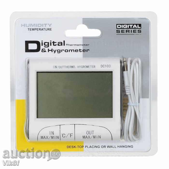 Thermometer and moisture meter external + internal with price 11.00 BGN | € 5.62 Thermometer and moisture meter external + internal with price 11.00 BGN | € 5.62