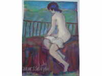 Georgi Kirov "Femeie Nud" Akvarel