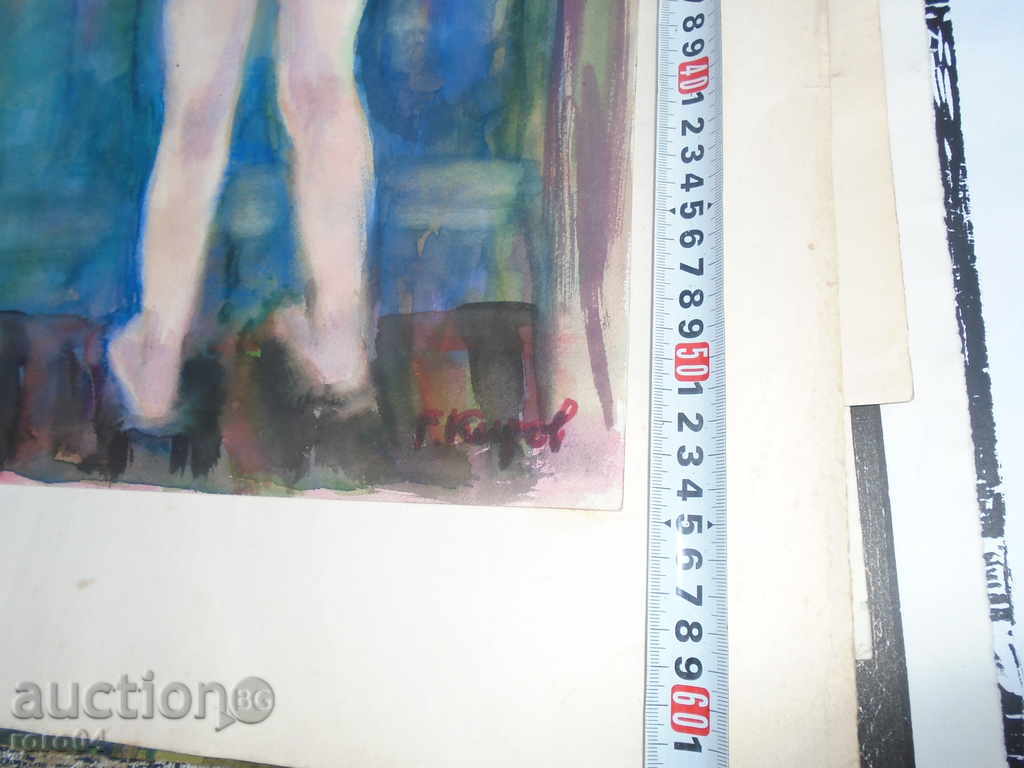 Auction GEORGI KIROV "GOLO BROWN BODY" AQUAREL Auction GEORGI KIROV "GOLO BROWN BODY" AQUAREL