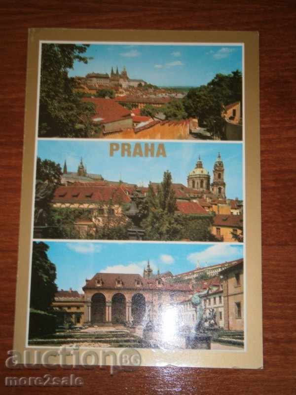 Card de PRAHA - PRAGA CZECHOSLOVAKIA Cuvinte - 1986