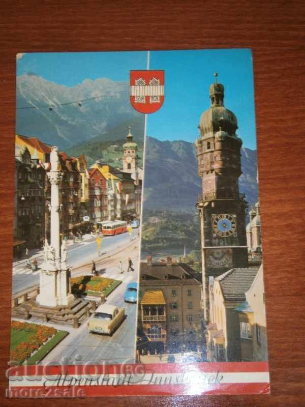 Καρτ ποστάλ - INNSBRUCK - INSUBRUCK AUSTRIA - TRAVEL 1985