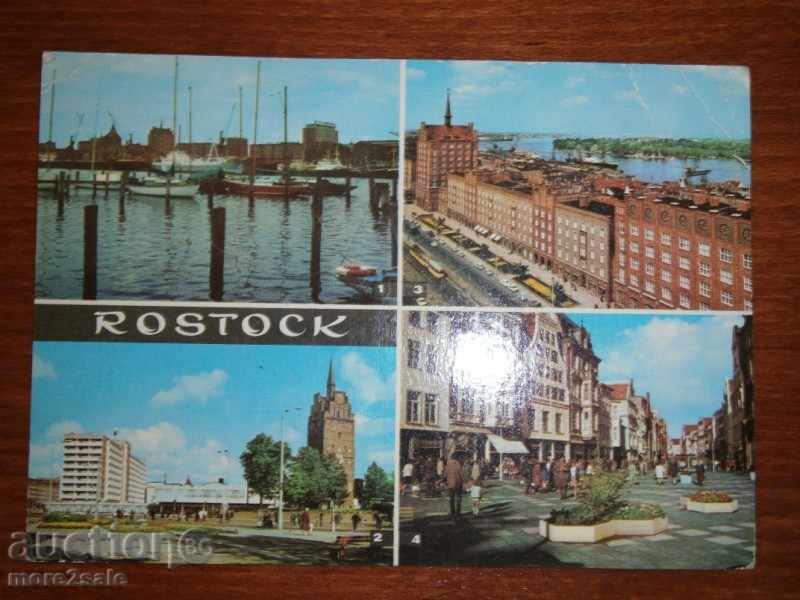 carte ROSTOCK - ROSHTTOK - GERMANIA - excursii 1980