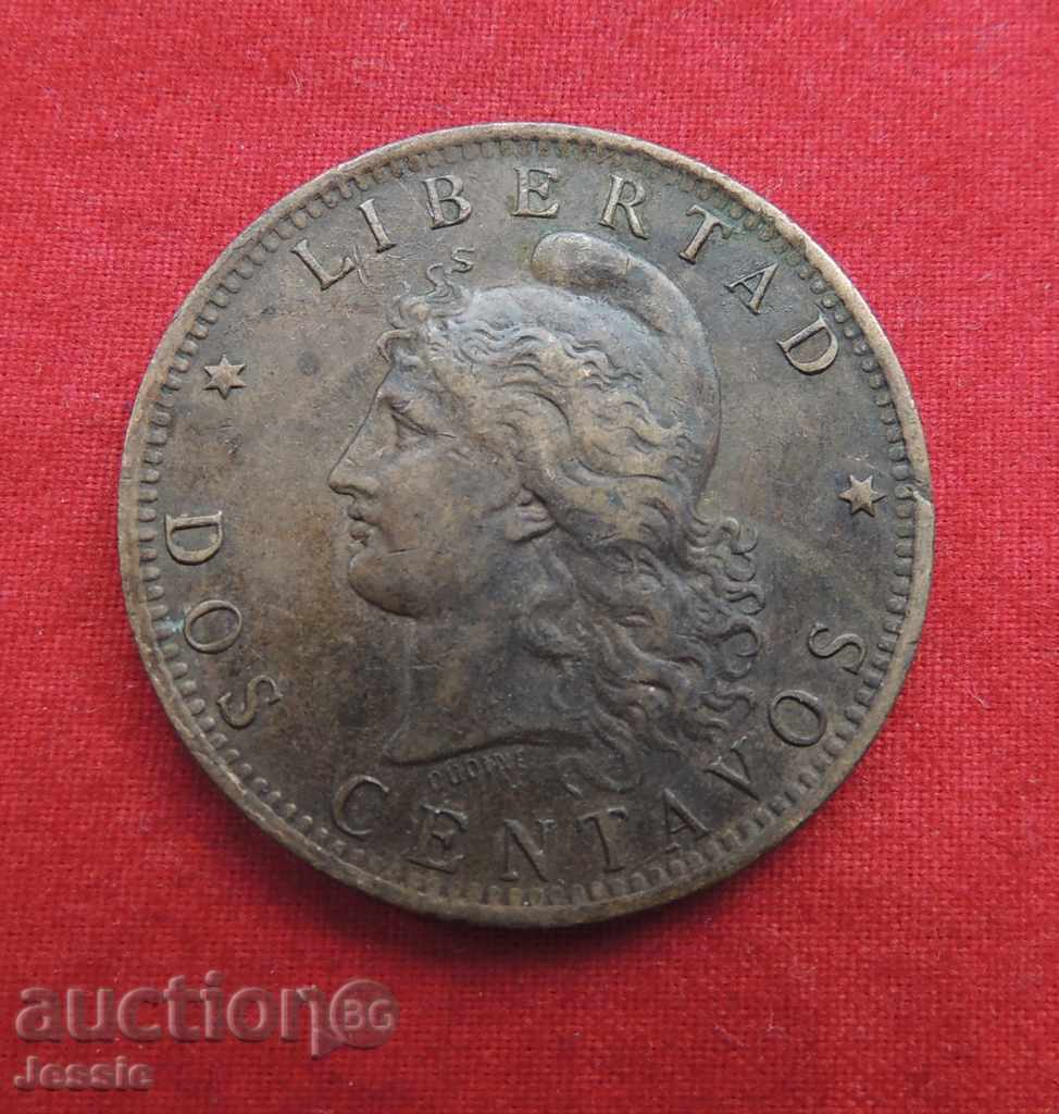 2 centavos 1889 Argentina FOR COLLECTION : RARE! with price € 6.95 | 13.59 BGN